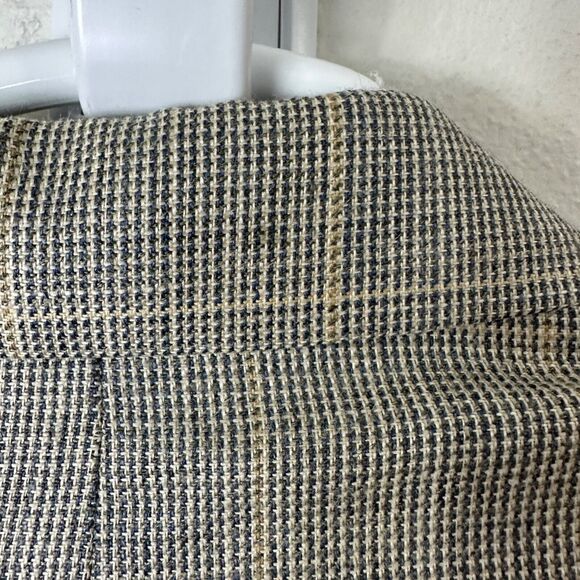 Lauren Ralph Lauren Mens 42L Blazer Jacket Plaid Light Gray 3 Button Canada Made - Picture 7 of 12